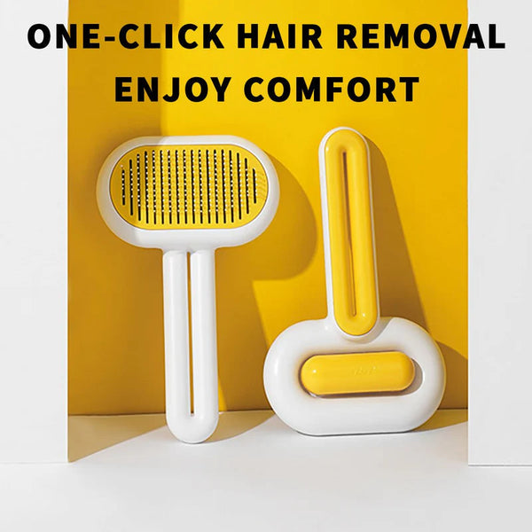Self-Cleaning Pet Grooming Brush – Cat & Dog Hair Remover Comb