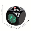 LCD Projection Alarm Clock – Digital LED Clock with Time Projection