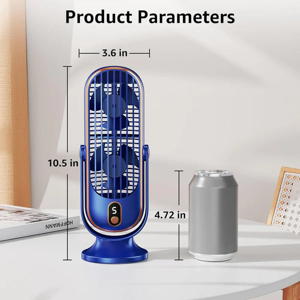 Portable Desktop Cooling Fan – USB Rechargeable Mini Desk Fan