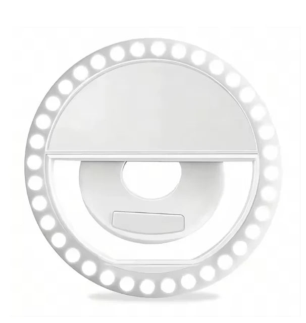 Clip-On Selfie Ring Light – USB Rechargeable LED Fill Light