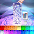 LED Crystal Table Lamp – Rechargeable Touch Control Night Light