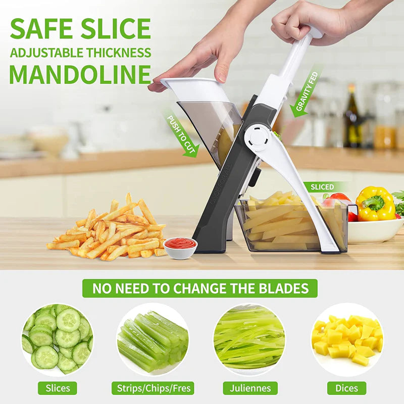 Manual Vegetable Cutter – Multi-Function Kitchen Food Chopper