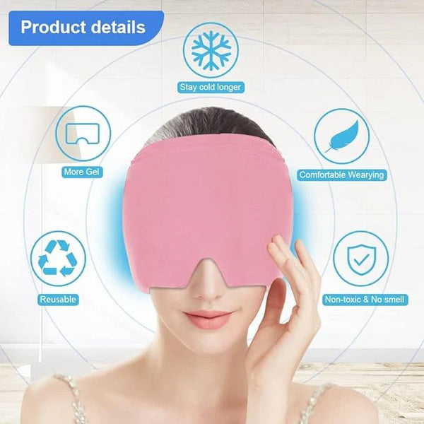 Migraine Relief Cap – Reusable Hot &amp; Cold Therapy Head Wrap