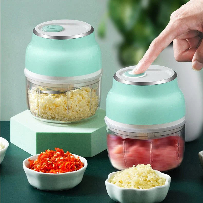 Portable Electric Mini Food Chopper – USB Rechargeable Garlic, Vegetable & Meat Grinder