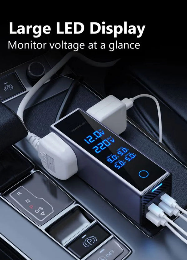 Car Power Inverter 12V – Charge Laptop & Phone Anywhere in Your Car