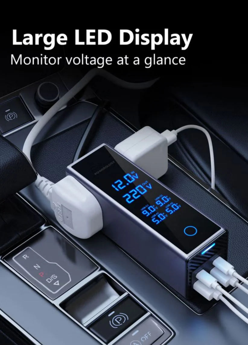 Car Power Inverter 12V – Charge Laptop & Phone Anywhere in Your Car