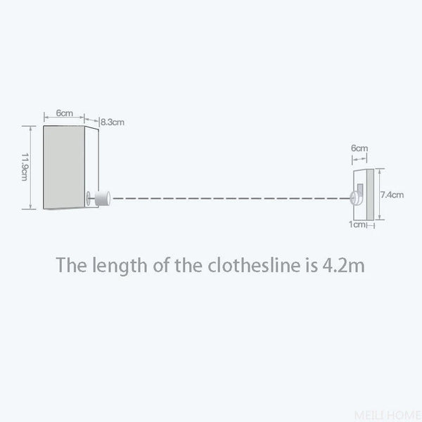 Retractable Clothesline – Telescopic Clothes Drying Rope